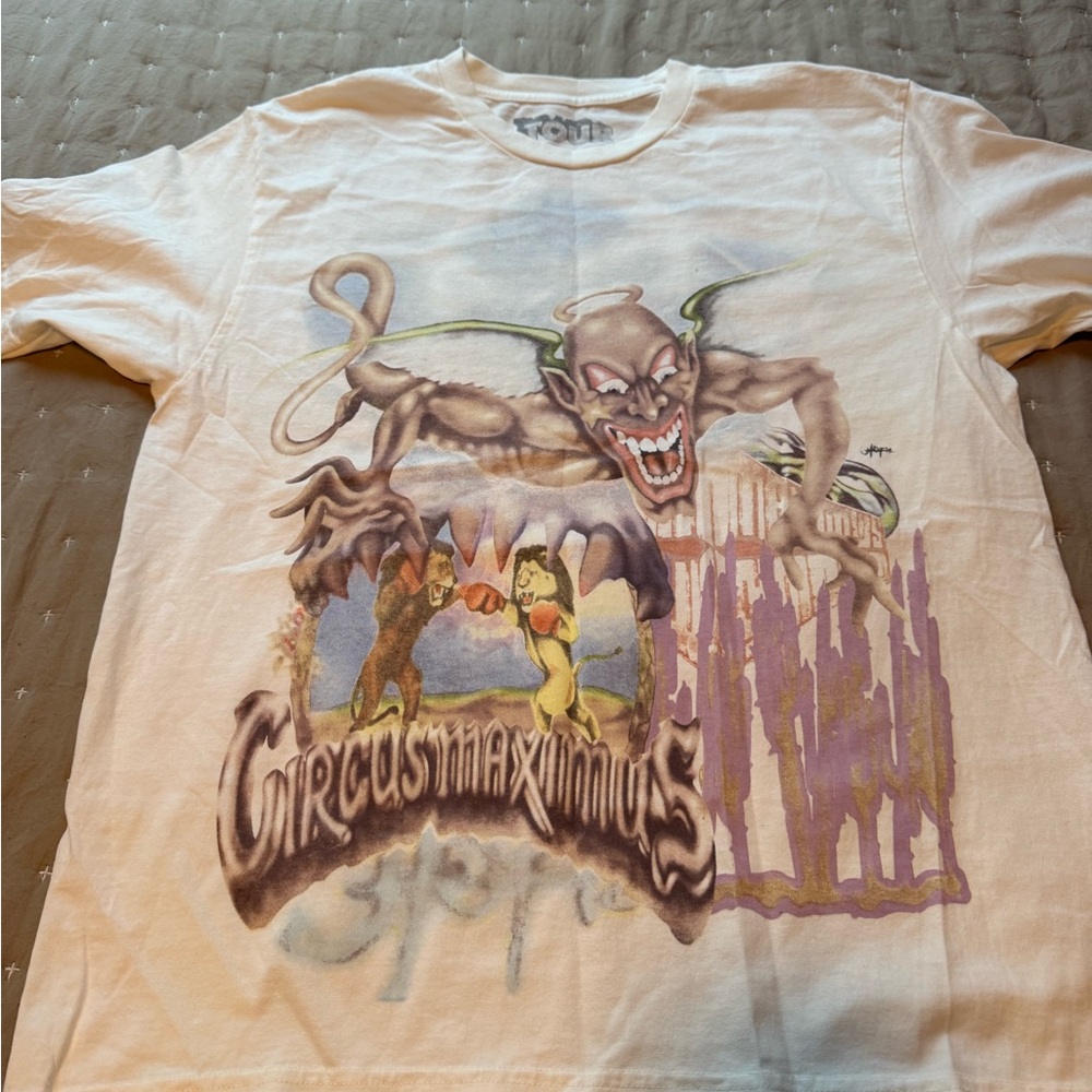 Travis Scott Utopia Circus Maximus 2023 Tour III Tee White Size L